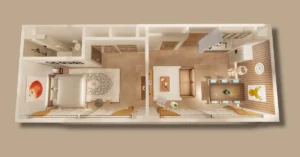 3D Floor Plan Rendering