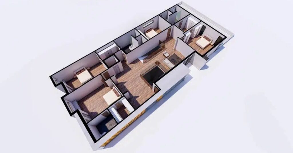 3D Floor Plan Rendering