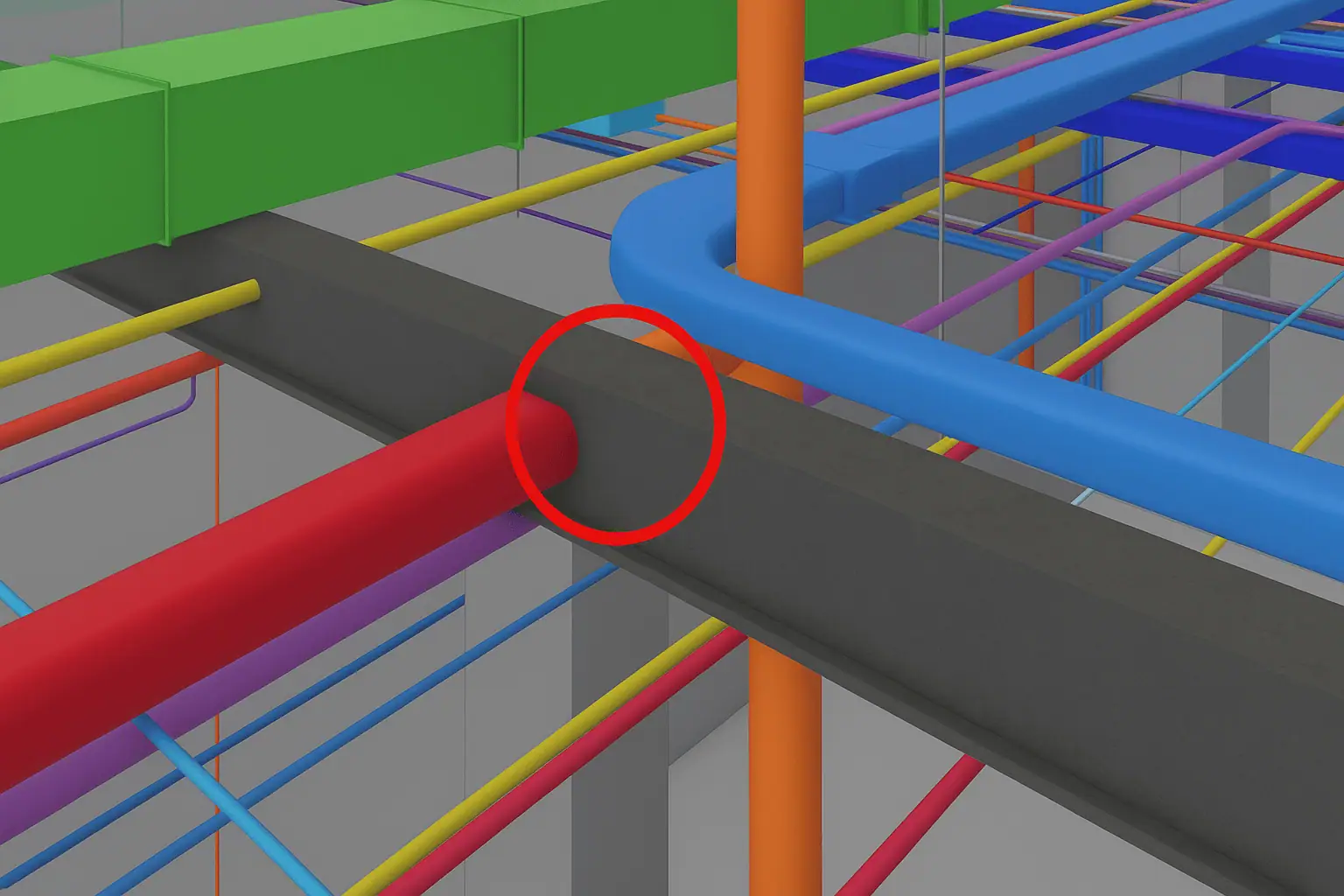 image showing clash detection in BIM models